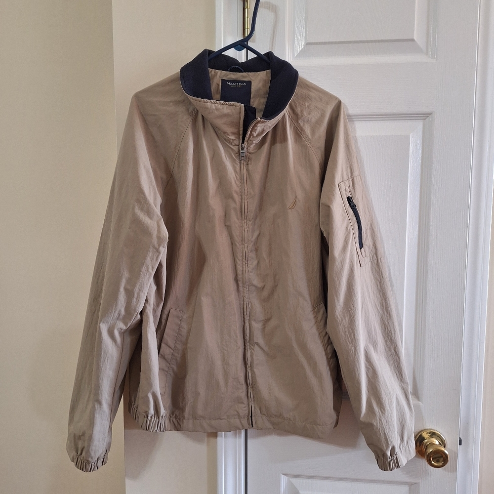 Nice Nautica Jacket~Coat~Zip Up~Fall~Lightweight~Large